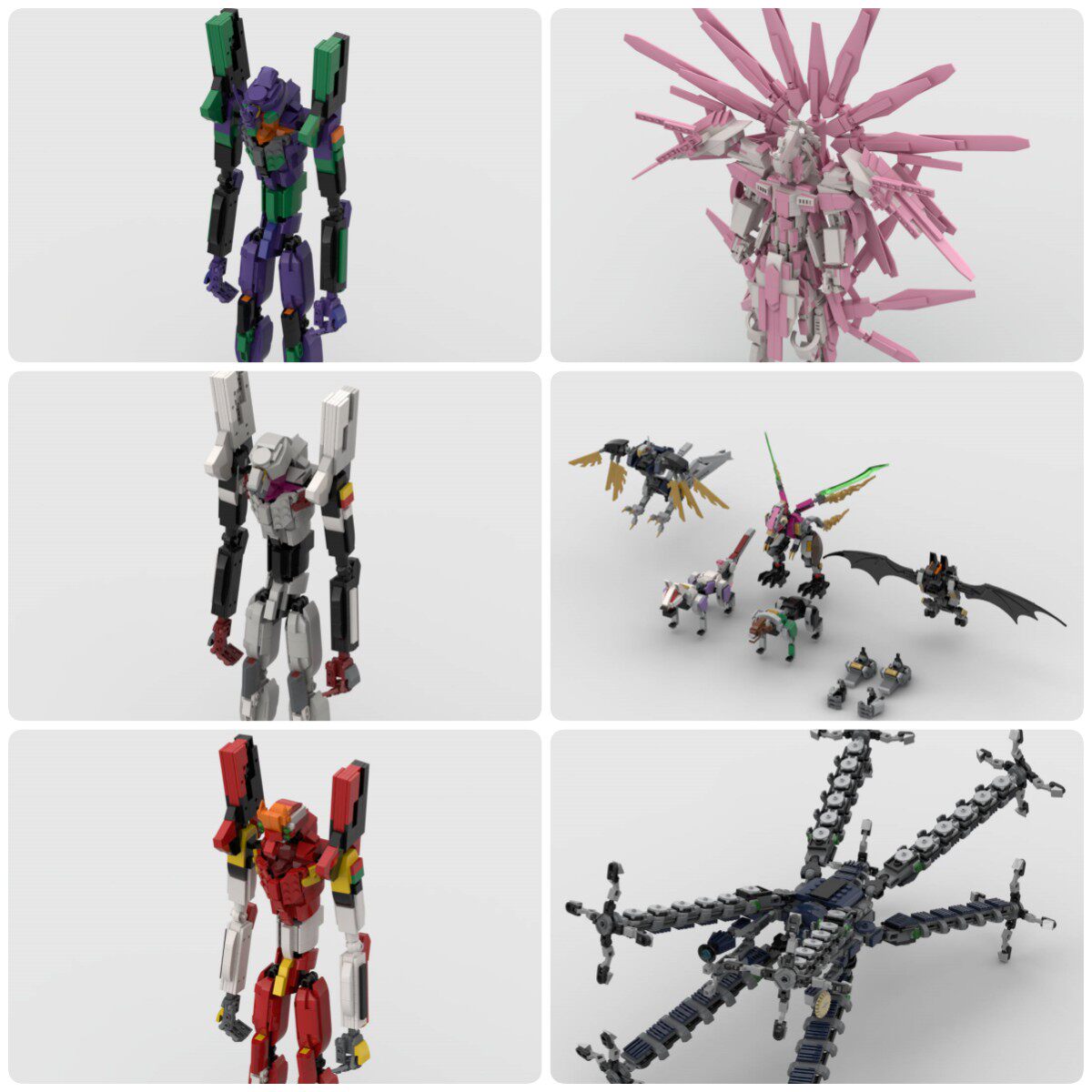 定制积木玩具EG-0机器人福音战士章鱼机器人机械组合器福音战士