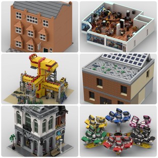 定制积木咖啡馆舞蹈工作室海洋勘探实验室无缆车霹雳舞底座银行