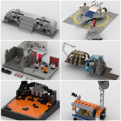 定制积木创意设计星球大战太空火箭攻击服务器机房星际舰队旅行者