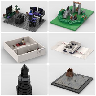 定制积木玩具检查站沼泽陷阱游戏室松鼠游乐场柔道训练馆摩天大楼