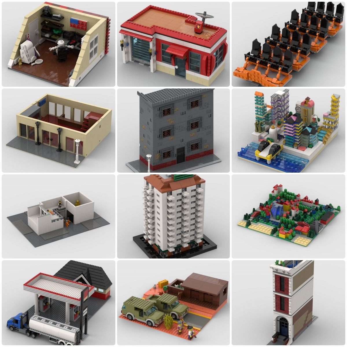 定制积木小颗粒新款摆件模型儿童益智解压拼装玩具男孩生日礼物盒