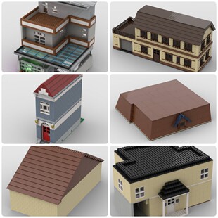 定制积木创意设计新款儿童拼装玩具住宅和平主义者房间带车库房子