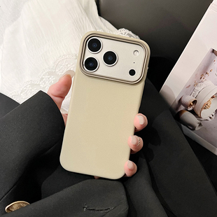 适用苹果17手机保护壳套iphone16Plus磨砂防指纹PC硬壳14非磁吸15ProMax极简13简约12黑棕粉纯色轻薄Air Case