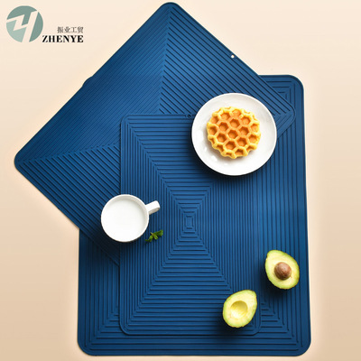 加厚方形餐垫吧台垫沥水防滑垫隔热垫灶炉垫Dish Drying Mat