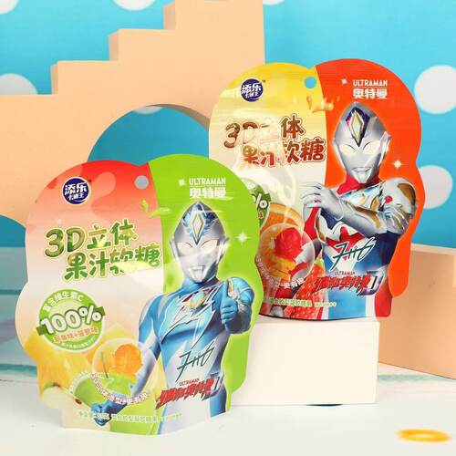 【儿童节礼物】 奥特曼联名3D造型维生素C益生菌果汁软糖独立包装