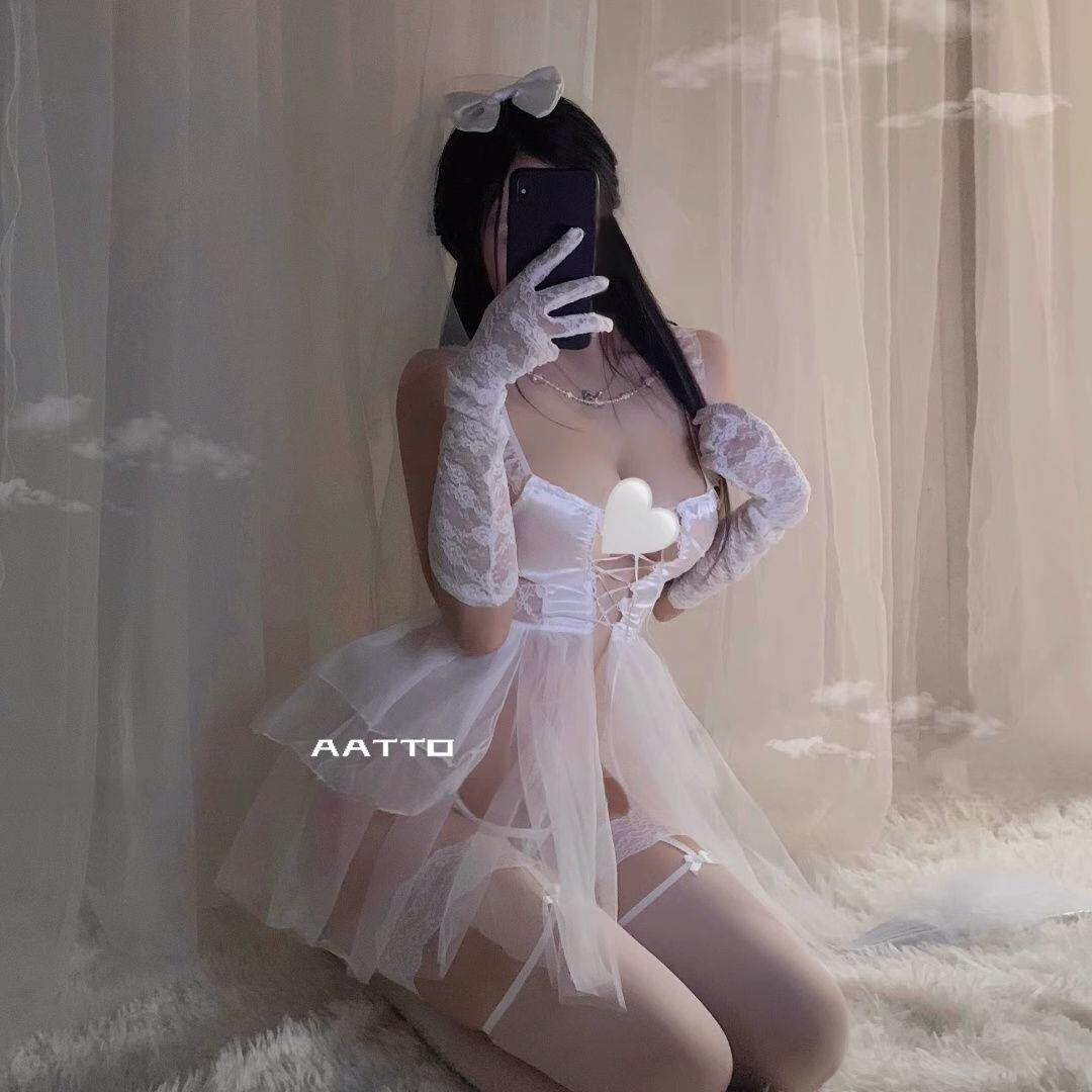 奢华诱惑gogo待嫁新娘 新款情趣内衣性感镂空系带诱惑纯欲甜美蕾