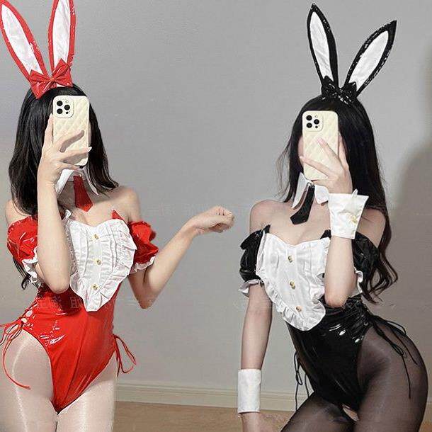 夜店酒吧情趣性感漆皮表演制服角色扮演兔女郎连体衣新款演出服