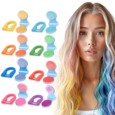 一次性染发粉饼 Washable Temporary Hair Chalk Safe Hair Color