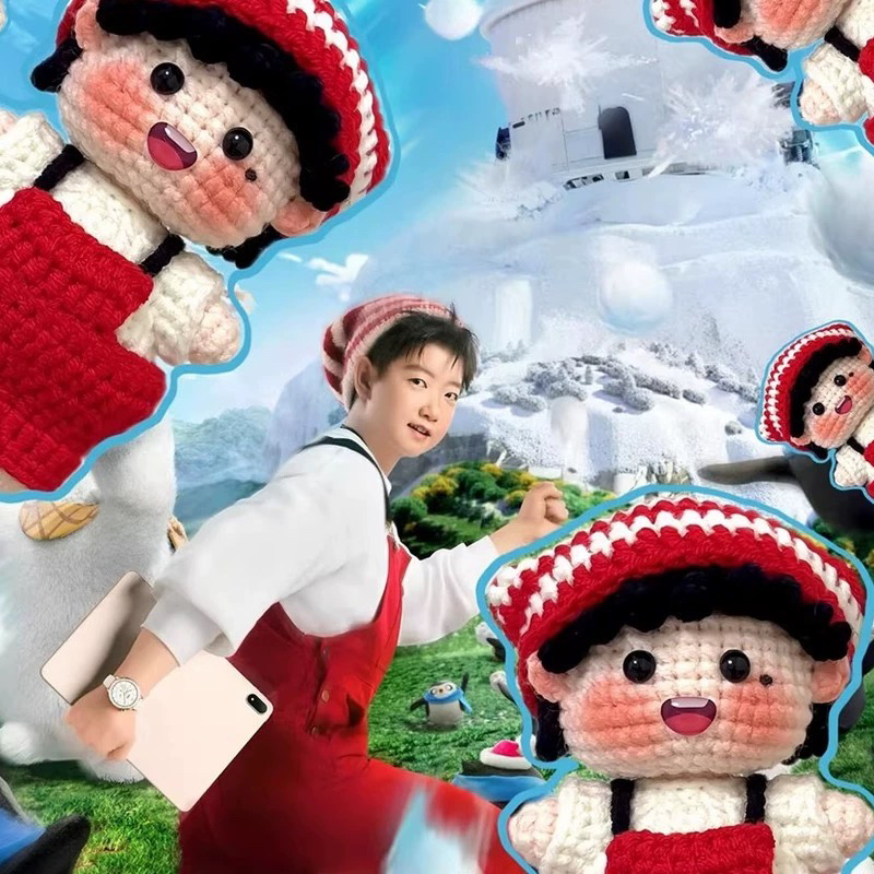 小师妹手作手工编织马里奥莎莎孙颖莎毛线钩织材料包diy钥匙扣包