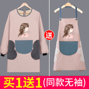 防水防油女做饭罩衣大人工作服冬季 2025新款 围裙厨房家用秋冬长袖