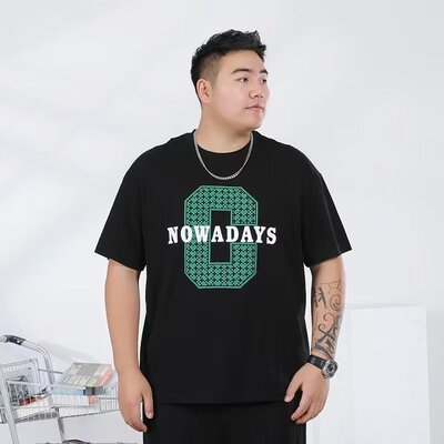 2022新款男潮百搭港风字母印花嘻哈短袖体恤ins潮流宽松打底衫