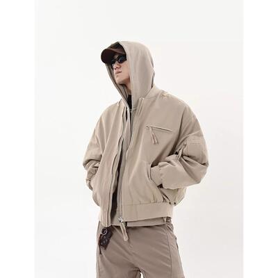 美式短款棒球服男女春季潮牌飞行员夹克短宽外套cleanfit潮