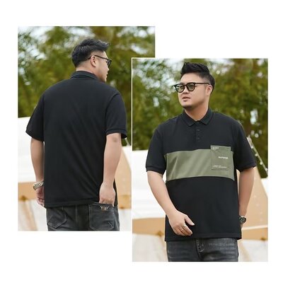 文艺标准日系慵懒男青春流行2023POLO衫夏季潮气质拼接短袖新款