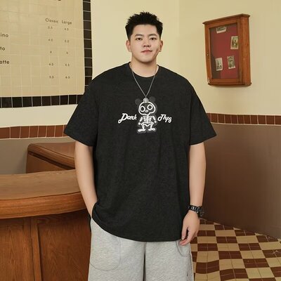 男士青少年短袖2024夏季潮牌简约百搭体恤学生潮流ins宽松上衣潮