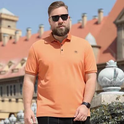 夏季新款大码短袖POLO衫男胖子加肥加大商务休闲翻领半袖t恤ins潮