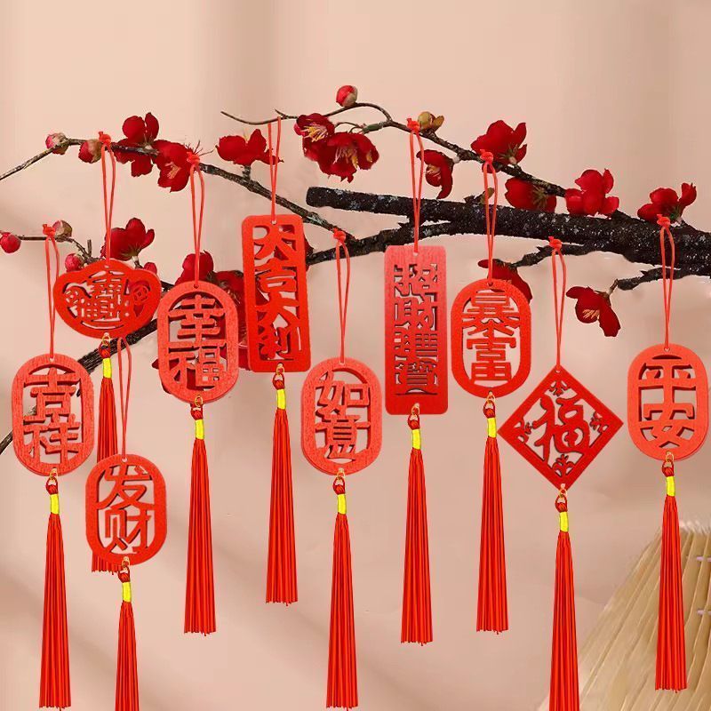许愿牌木吊牌吊卡挂树祈愿挂件挂牌心愿卡片悬挂木质挂牌祝福木牌