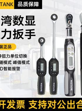 数显扭力扳手台湾WIZTANK电子扭矩可换头迷你高精度预制扭力扳手