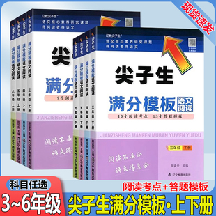 尖子生满分模板语文阅读小学三四五六年级上下册人教版小学生3456年级10个阅读考点17个答题模板技巧尖子生题库记叙文说明文练习册