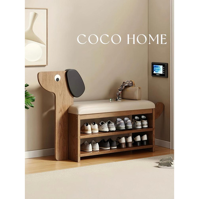 COCO 小狗换鞋凳门口家用创意鞋架穿鞋凳进门入户鞋柜坐凳一体 ·
