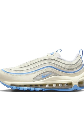Nike Air Max 97 跑鞋 气垫减震全掌 白色FN7492-133济南ls