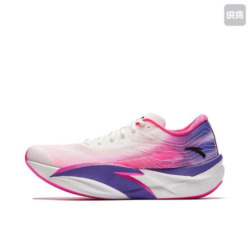 安踏C202 6.0舒适减震包裹性回弹低帮跑步鞋女款白粉紫株洲WG仓