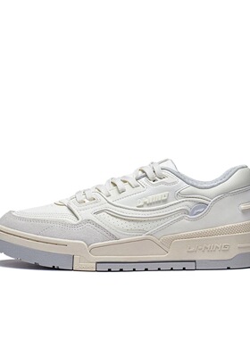 李宁 001 BTC 板鞋 软弹潮流时尚经典复古轻便 男款/米白青岛JJ