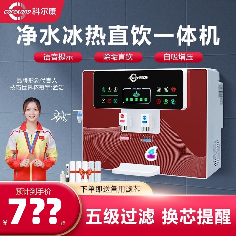 科尔康净水器家用直饮加热一体机RO反渗透厨房壁挂井水自来水过滤