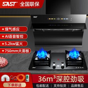 SAST/先科抽油烟机燃气灶套餐家用侧吸式吸油烟机煤气灶双灶套装