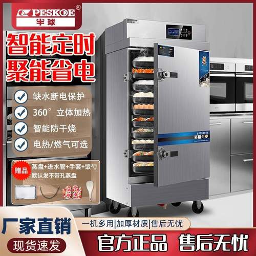 半球蒸饭柜学校食堂商用电蒸箱全自动智能蒸包炉燃气蒸饭车小蒸箱
