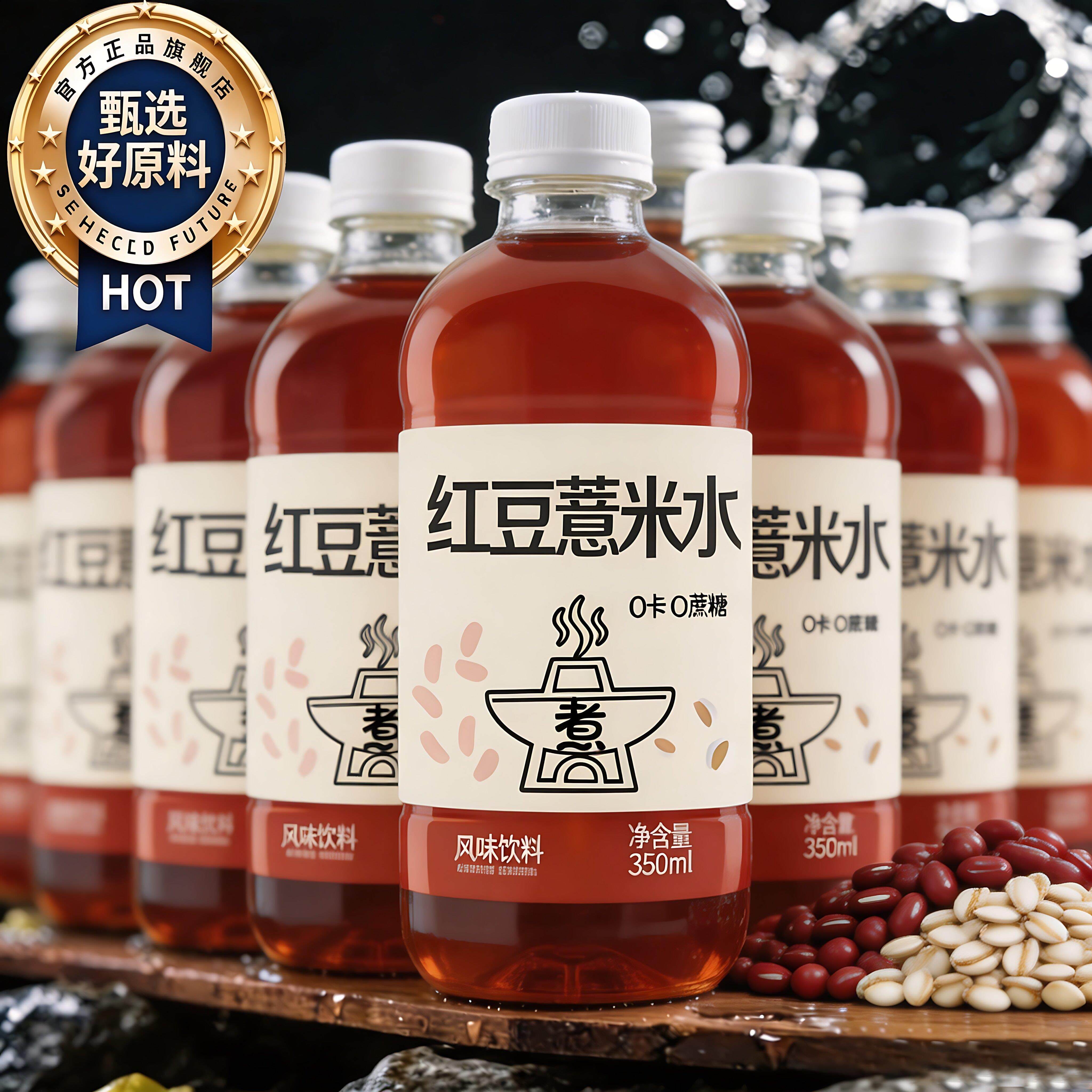 红豆薏米水饮料煮出来的祛湿0糖调味茶饮料