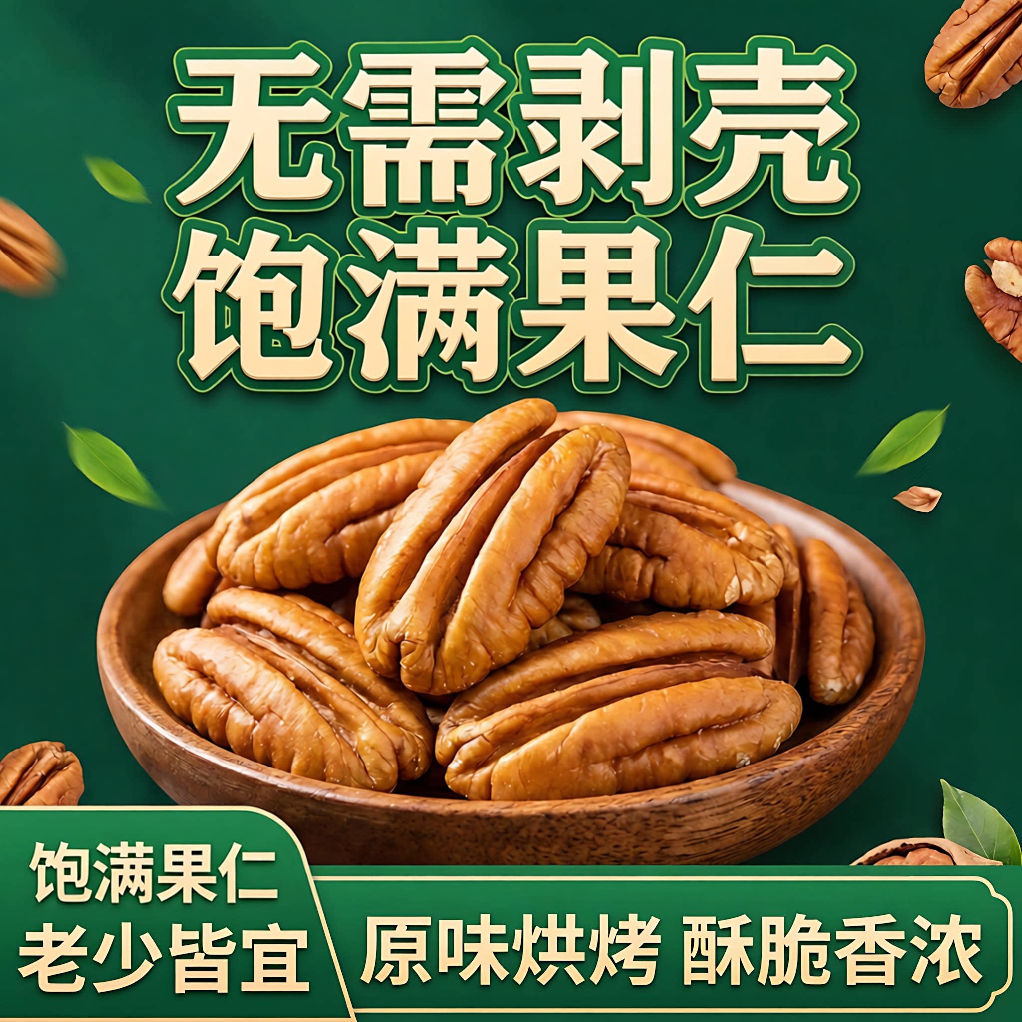 碧根果今年新货官方旗舰店正品坚果原味无添加奶油味整箱健康零食