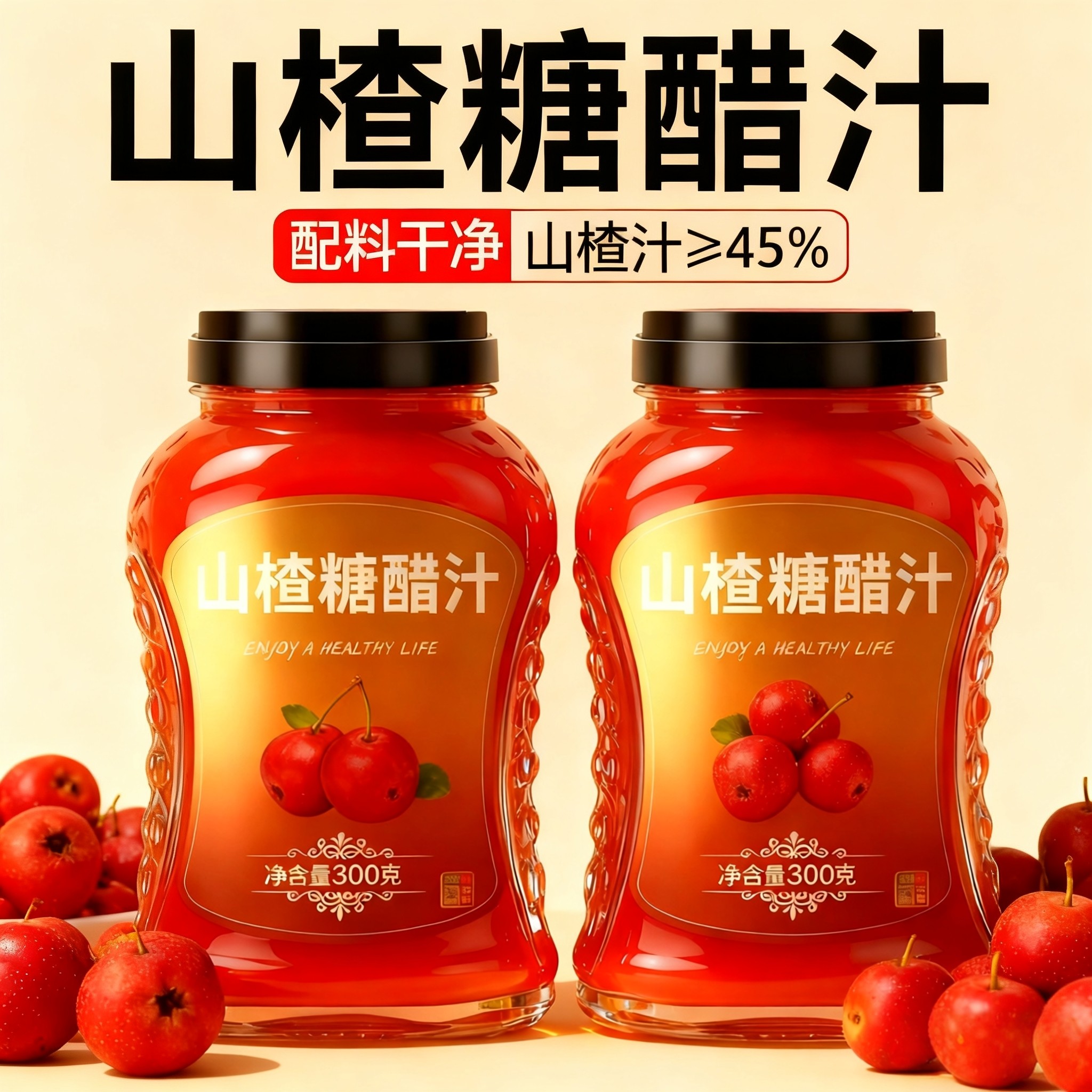 山楂糖醋汁官方旗舰店0添加家用瓶装排骨里脊锅包肉酸甜调味酱料