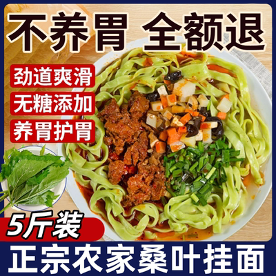 正宗纯桑叶面糖代尿人餐桑叶苦瓜芹菜面农科院纯手工杂粮挂面早餐