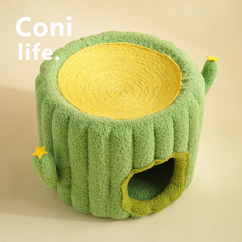 Coni life仙人掌猫窝猫爬架猫抓板一体毛绒冬季剑麻宠物猫咪玩具