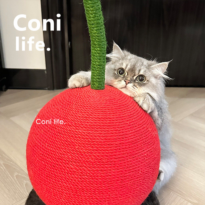 Coni life樱桃可爱猫抓板耐磨不掉屑防抓磨爪猫抓柱攀爬架猫玩具