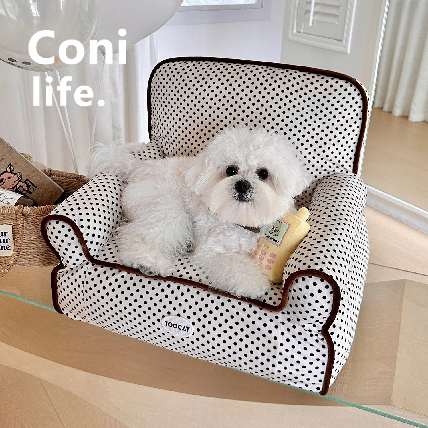 Coni life狗窝沙发冬季保暖猫窝绒感宠物床小型犬可拆洗四季通用