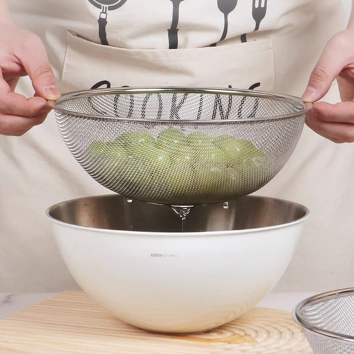 韩式沥水篮304不锈钢网筛家用洗菜洗水果淘米神器过滤水洗网篮筛,餐饮具,洗菜盆/沥水篮/漏水筛,淘宝优惠券,粉丝福利购,淘宝优惠卷