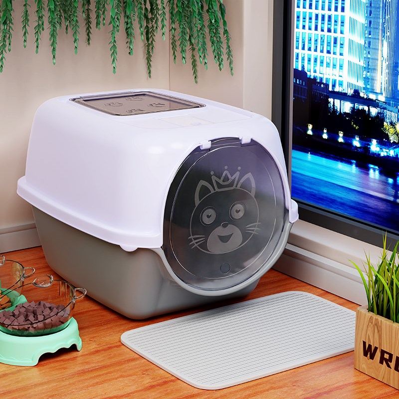 猫砂盆全封闭式猫厕所特大超大号防外溅带砂小幼猫沙屎盆猫咪用品