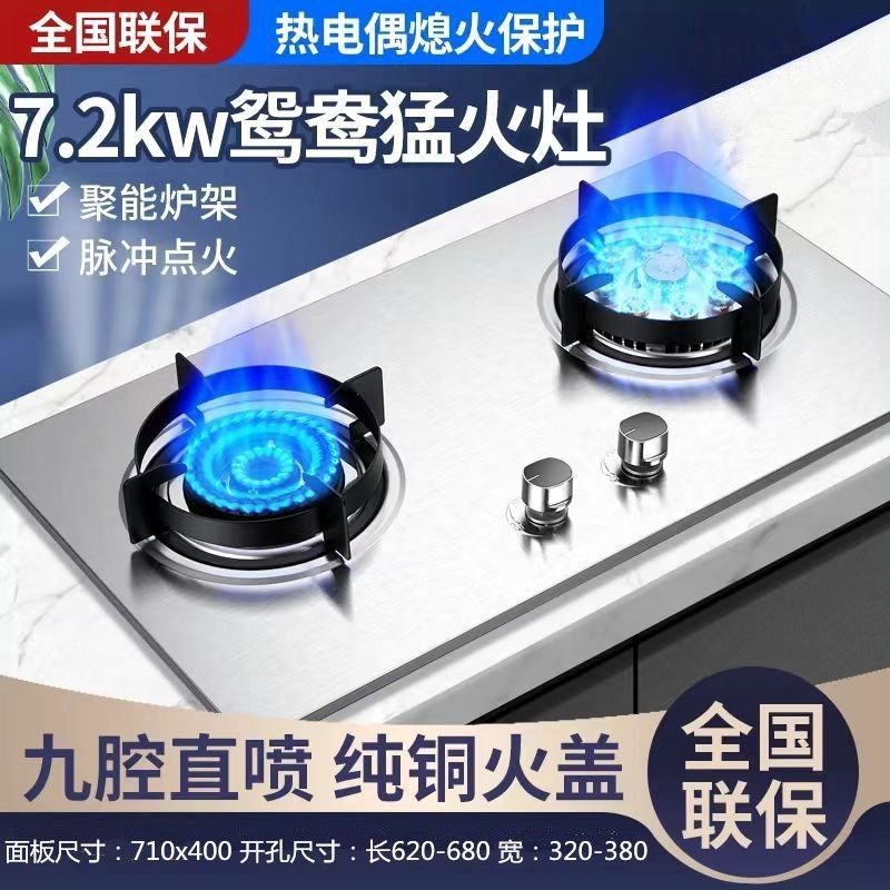 德国正品家用定时煤气灶双灶燃气然气液化气台式嵌入式猛火灶灶天