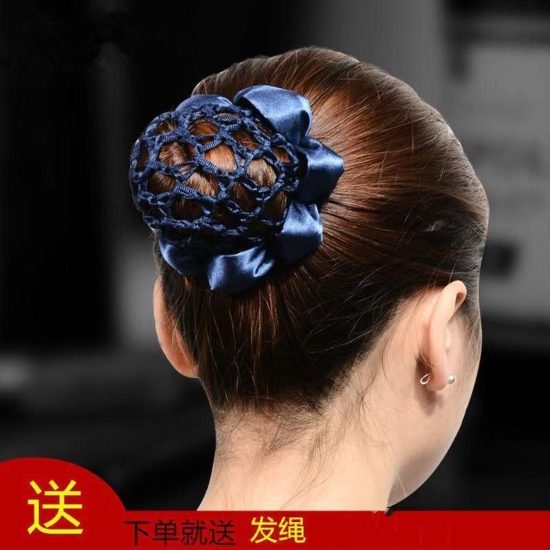 头花女职业护士空乘银行发网韩国盘头发饰品大人气质工作盘发网兜