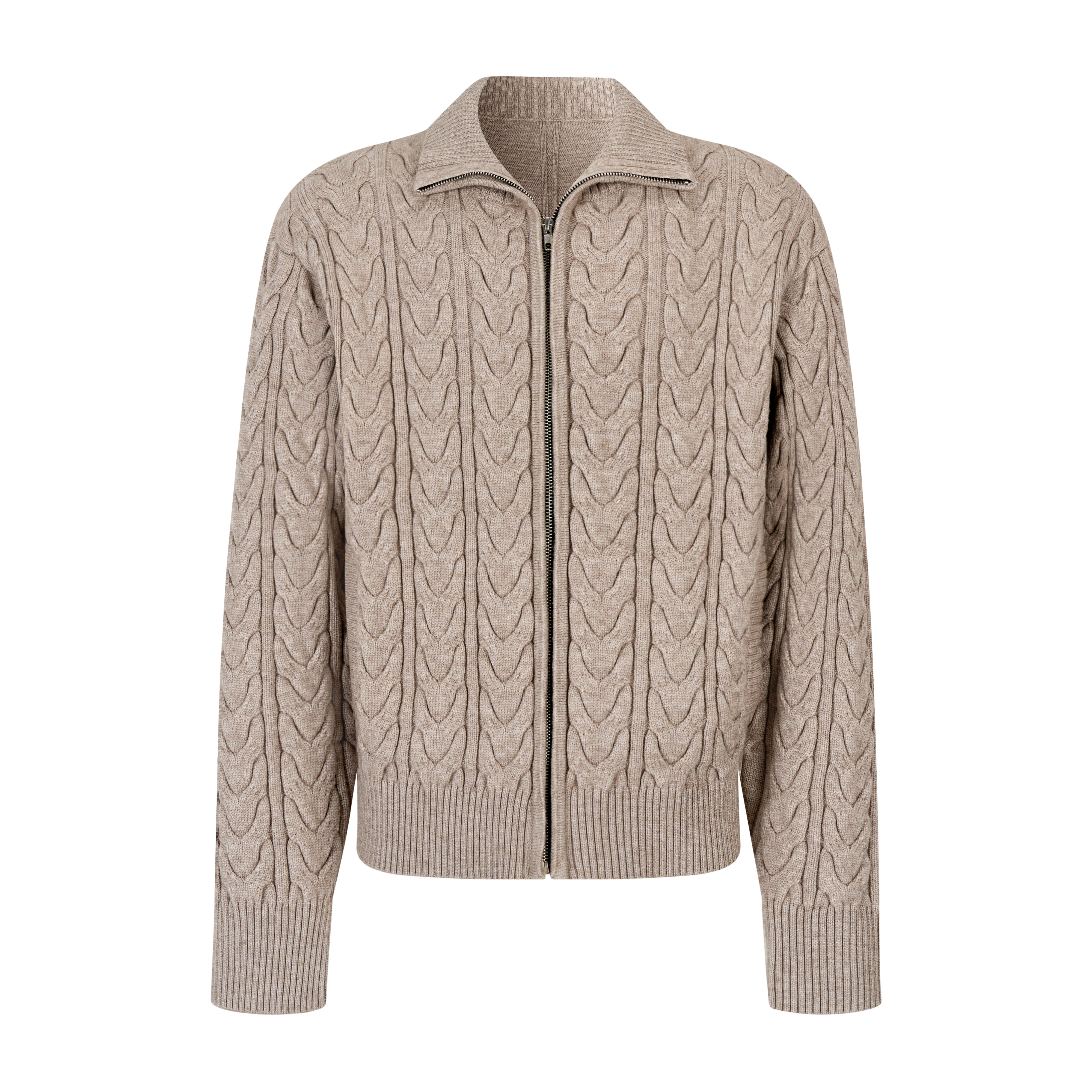 Dzic98沙丘麦穗开衫毛衣