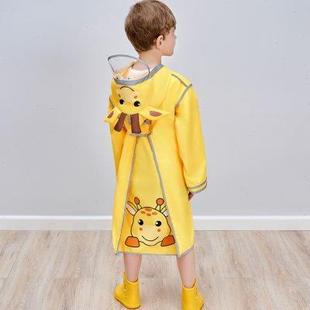 儿童雨衣宝宝雨衣男童女童幼儿园卡通雨衣小学生雨披大帽檐书包位