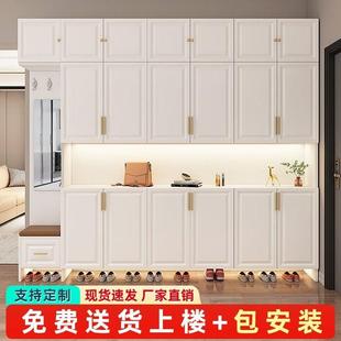 高端入户鞋 柜可坐大容量一体靠墙 柜实木鞋 柜玄关柜家用入户门口鞋