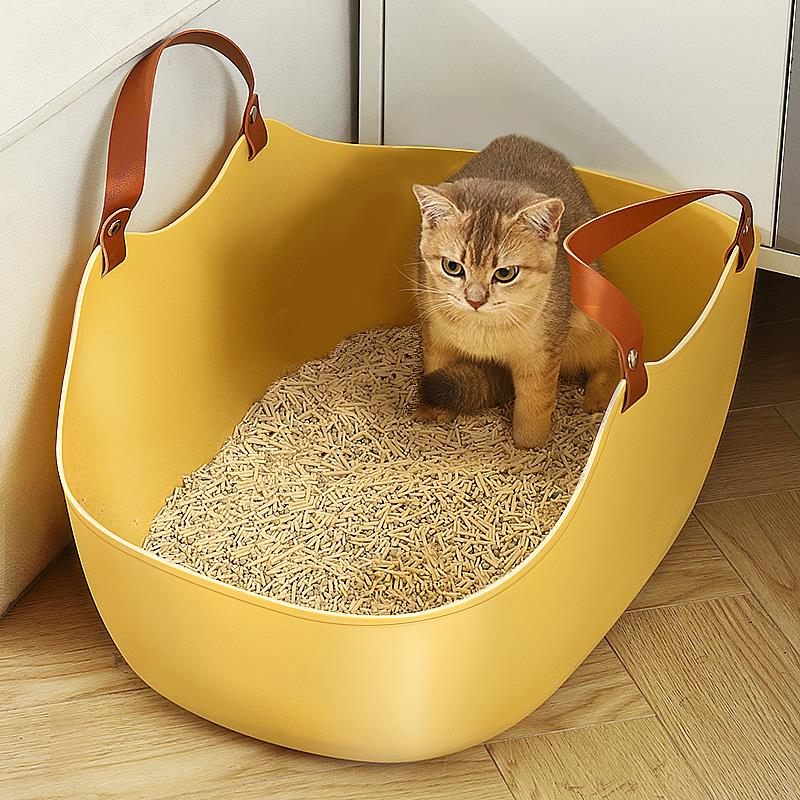 猫砂盆超大号全开放猫沙盆子防外溅巨大猫屎盆猫厕所特大号猫用品
