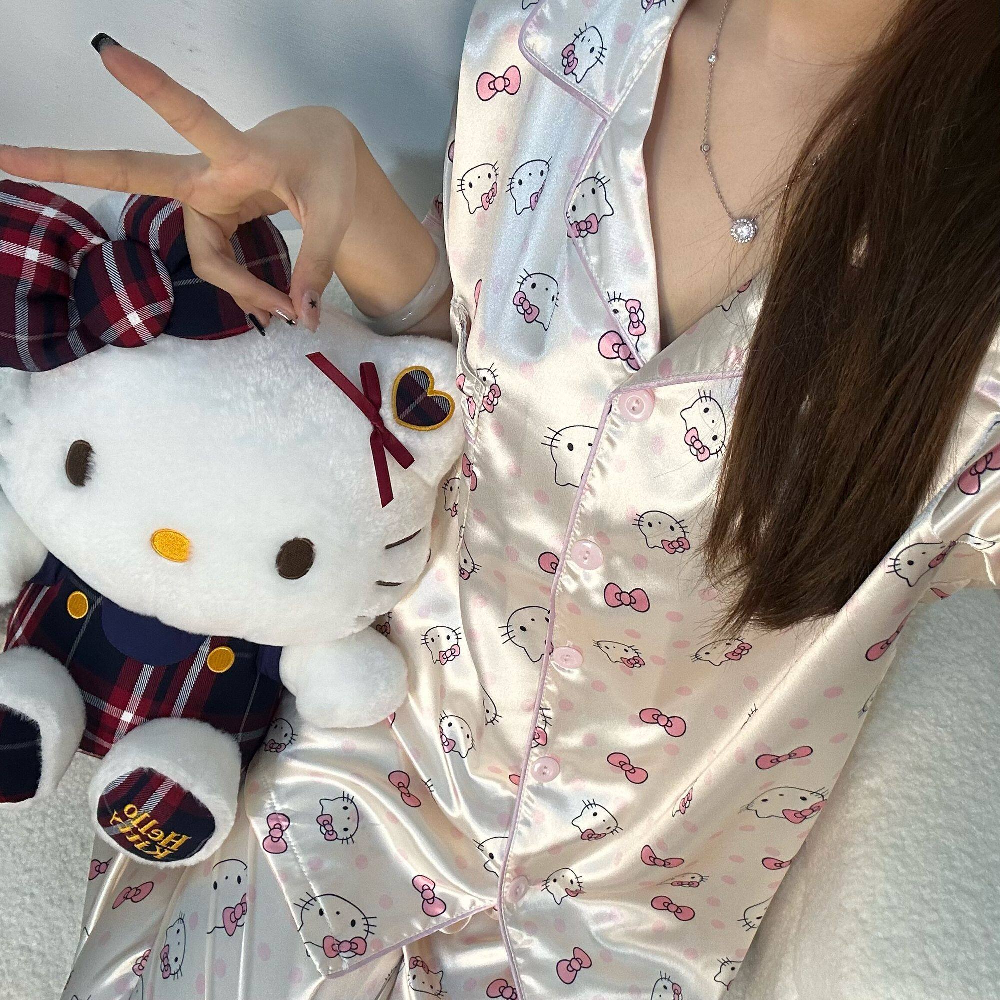 HelloKitty凉感冰雪丝闺蜜睡衣女