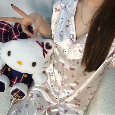 HelloKitty凉感冰雪丝闺蜜睡衣女