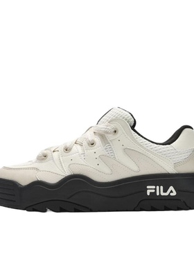 FILA/斐乐 ROSETTA 摩登 斑斓 翻毛皮 耐磨轻便 回弹 板鞋 熊猫色