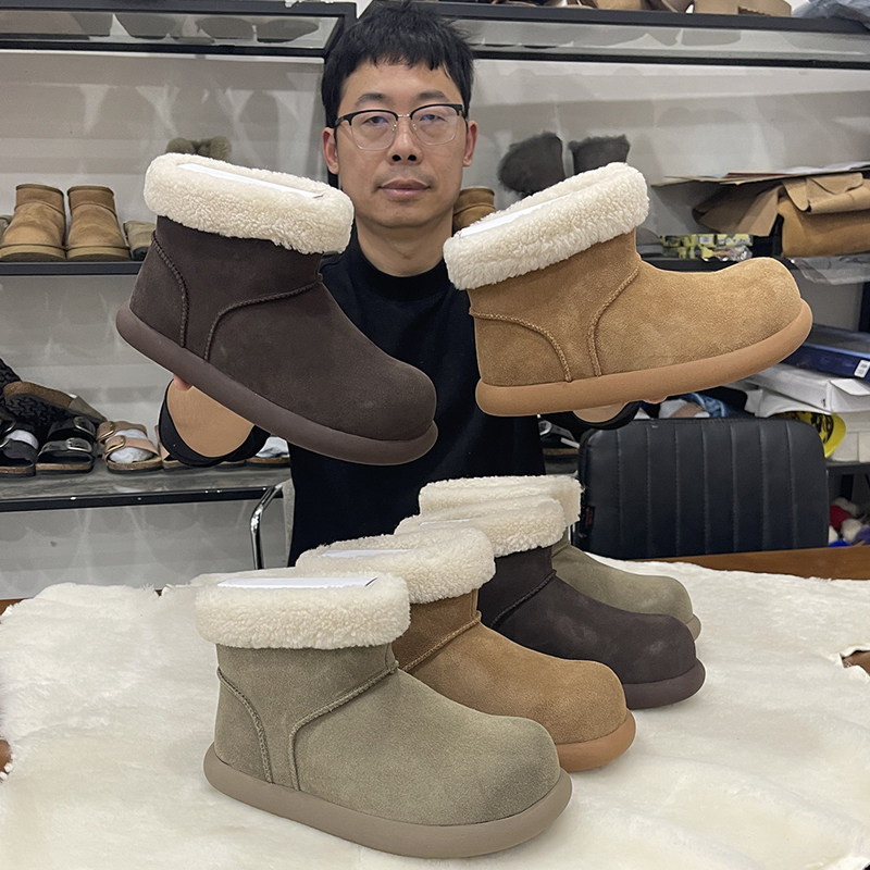 河南桑坡冬季新款大土豆卷毛雪地靴女皮毛一体韩版大头羊毛短筒靴,女鞋,时尚雪地靴,淘宝优惠券,粉丝福利购,淘宝优惠卷