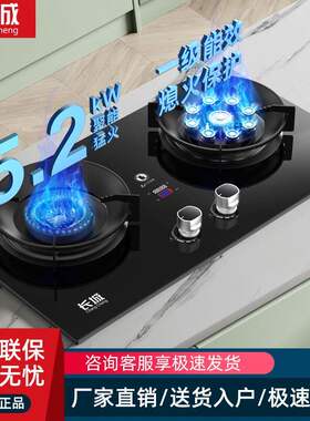 正品长城大火力天然气燃气灶家用台式嵌入式煤气灶液化气炉具双灶