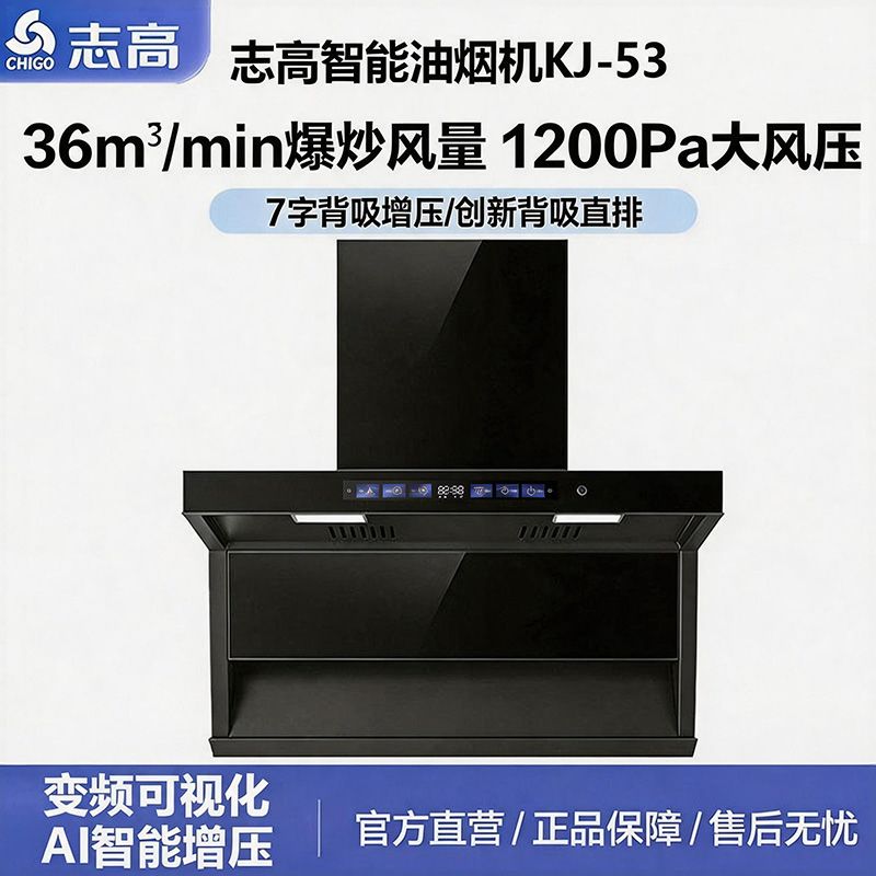 志高油烟机变频顶侧双吸